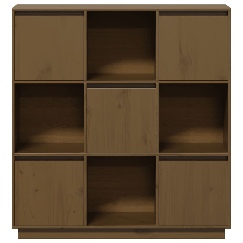 Chest of drawers, honey brown, 110.5x35x117cm, solid pine wood