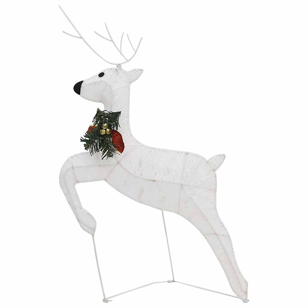 Christmas reindeer, 2 pcs., white, 40 LED lights
