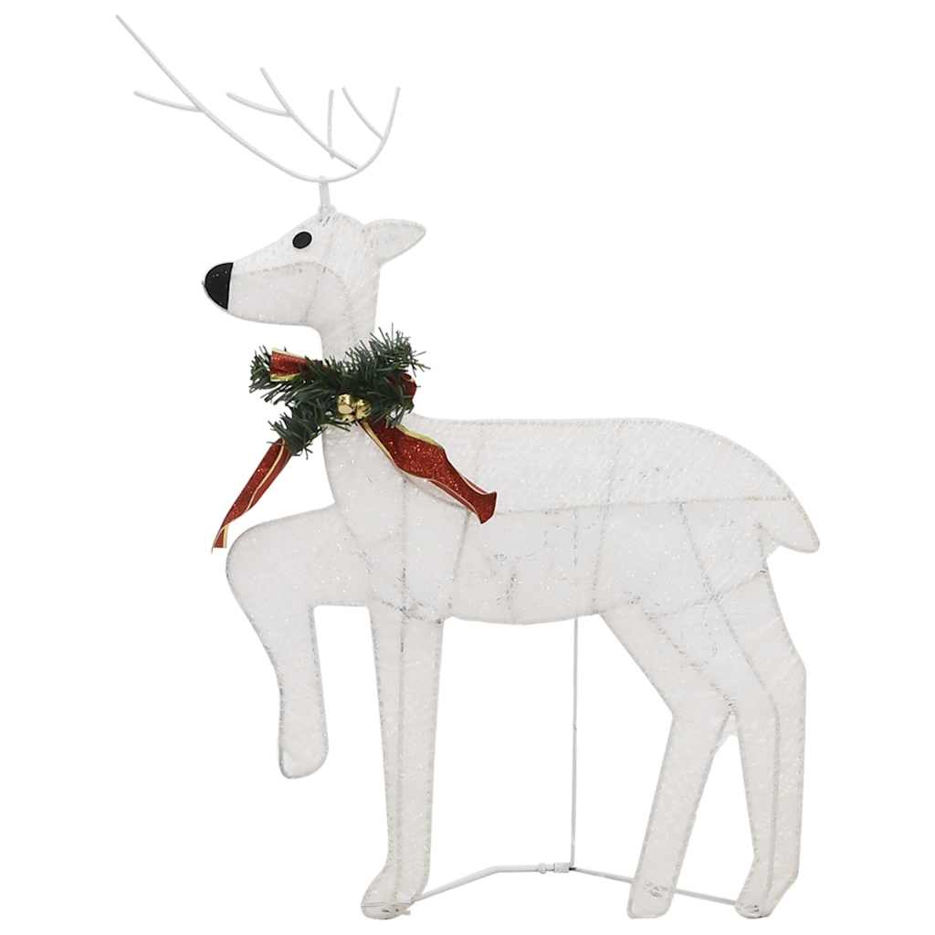 Christmas reindeer, 2 pcs., white, 40 LED lights