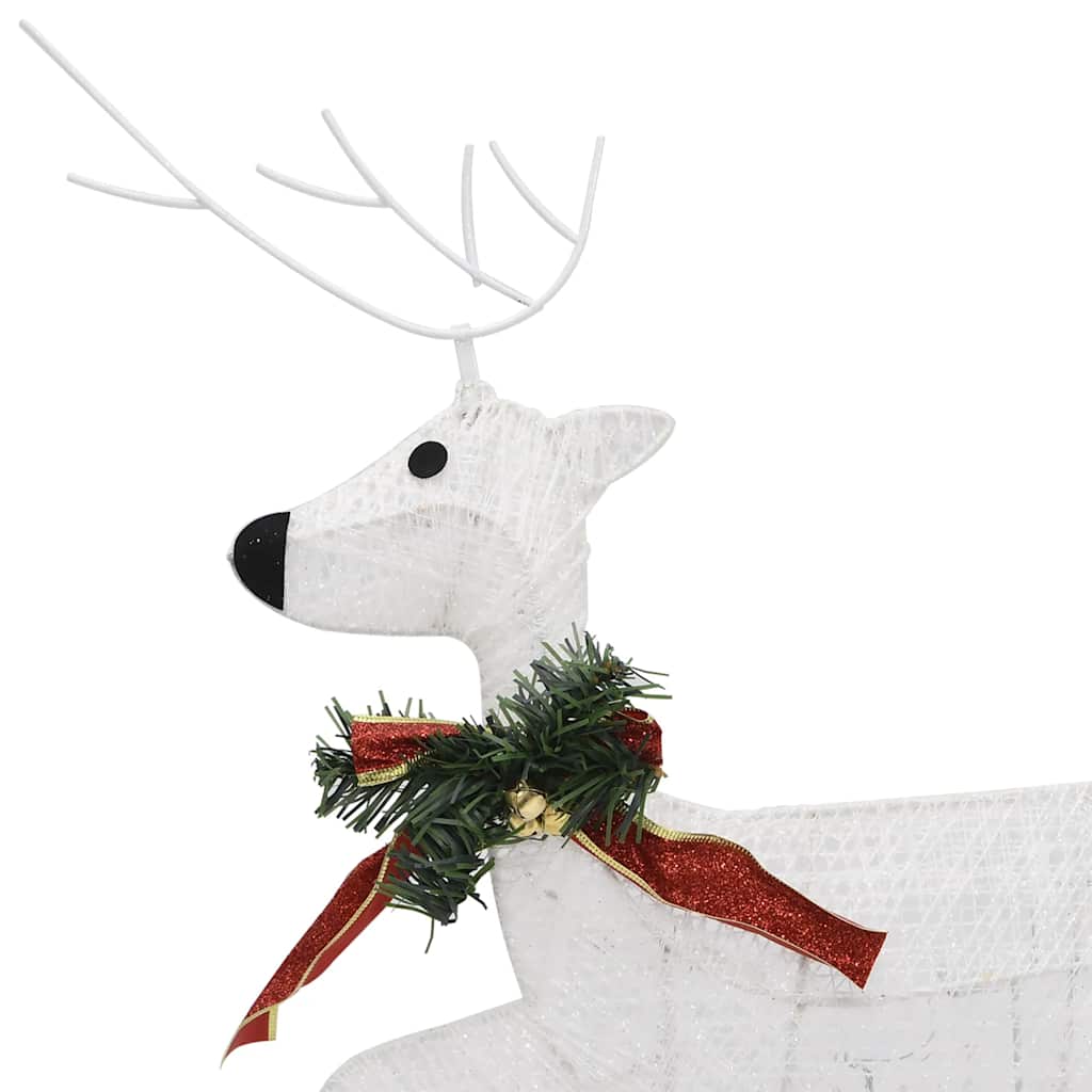Christmas reindeer, 2 pcs., white, 40 LED lights