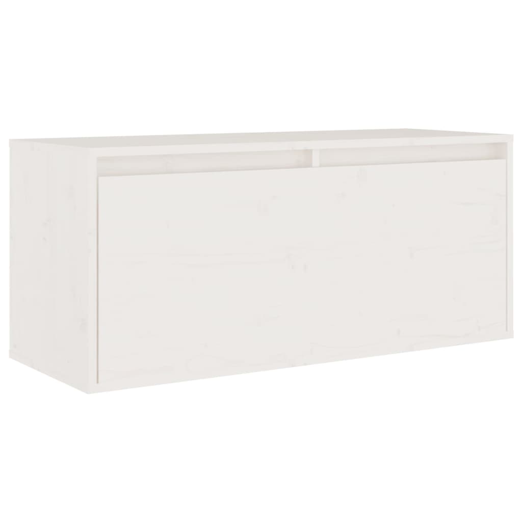 TV cabinets, 4 pcs., white, solid pine wood