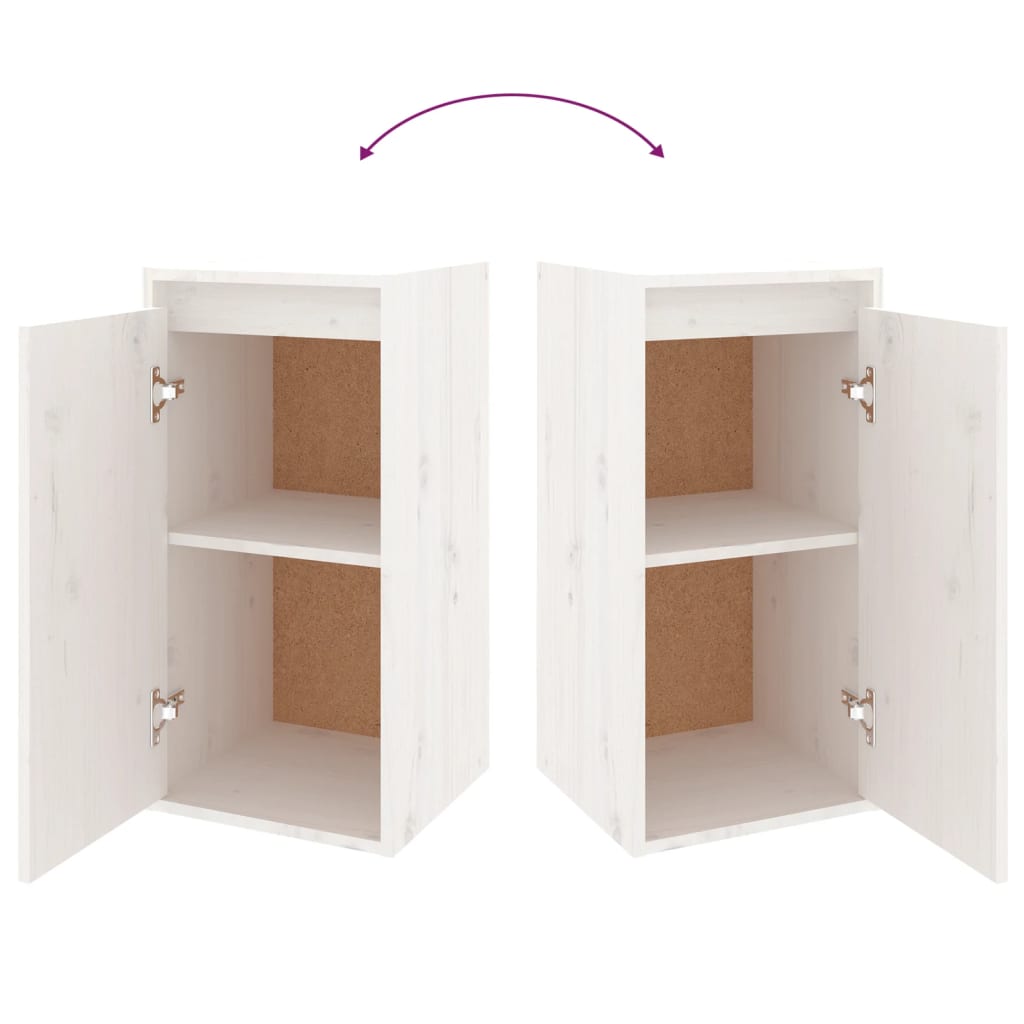TV cabinets, 4 pcs., white, solid pine wood