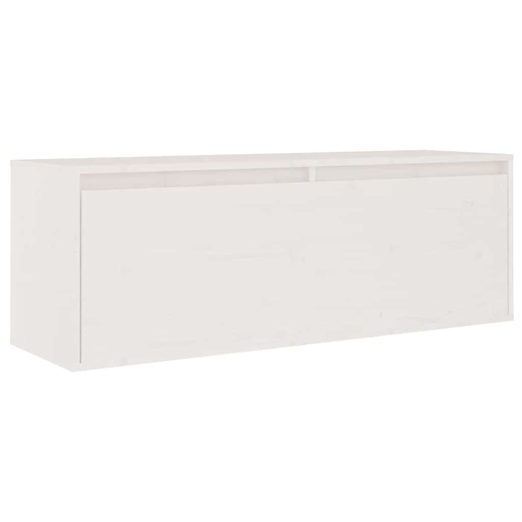 TV benches, 6 pcs, white, solid pine