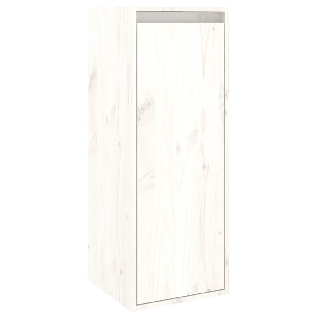 TV benches, 5 pcs, white, solid pine wood