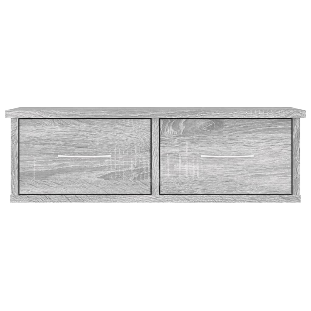 Wall cabinet, grey oak, 60x26x18.5cm, wood