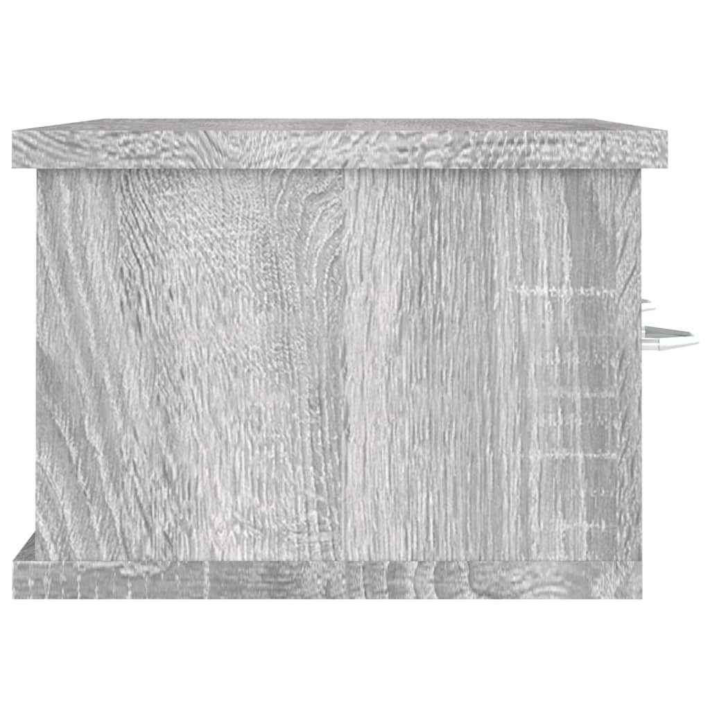 Wall cabinet, grey oak, 60x26x18.5cm, wood