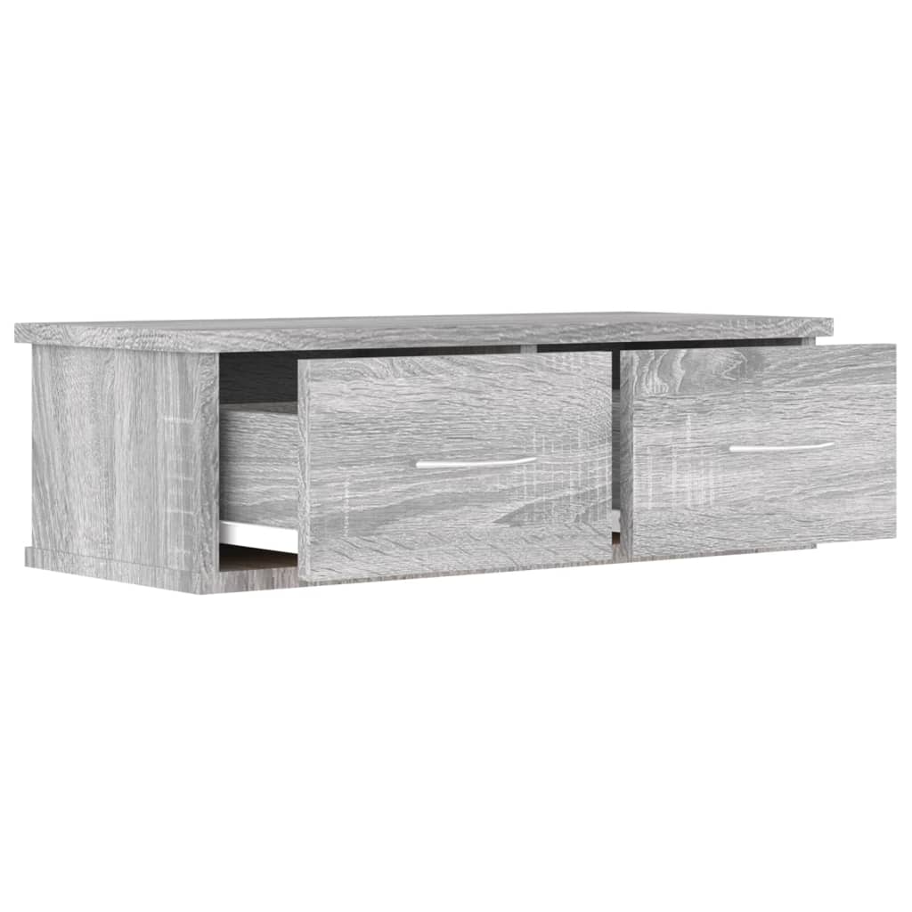Wall cabinet, grey oak, 60x26x18.5cm, wood