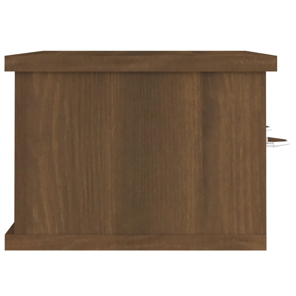 Wall cabinet, brown oak color, 60x26x18.5cm, wood