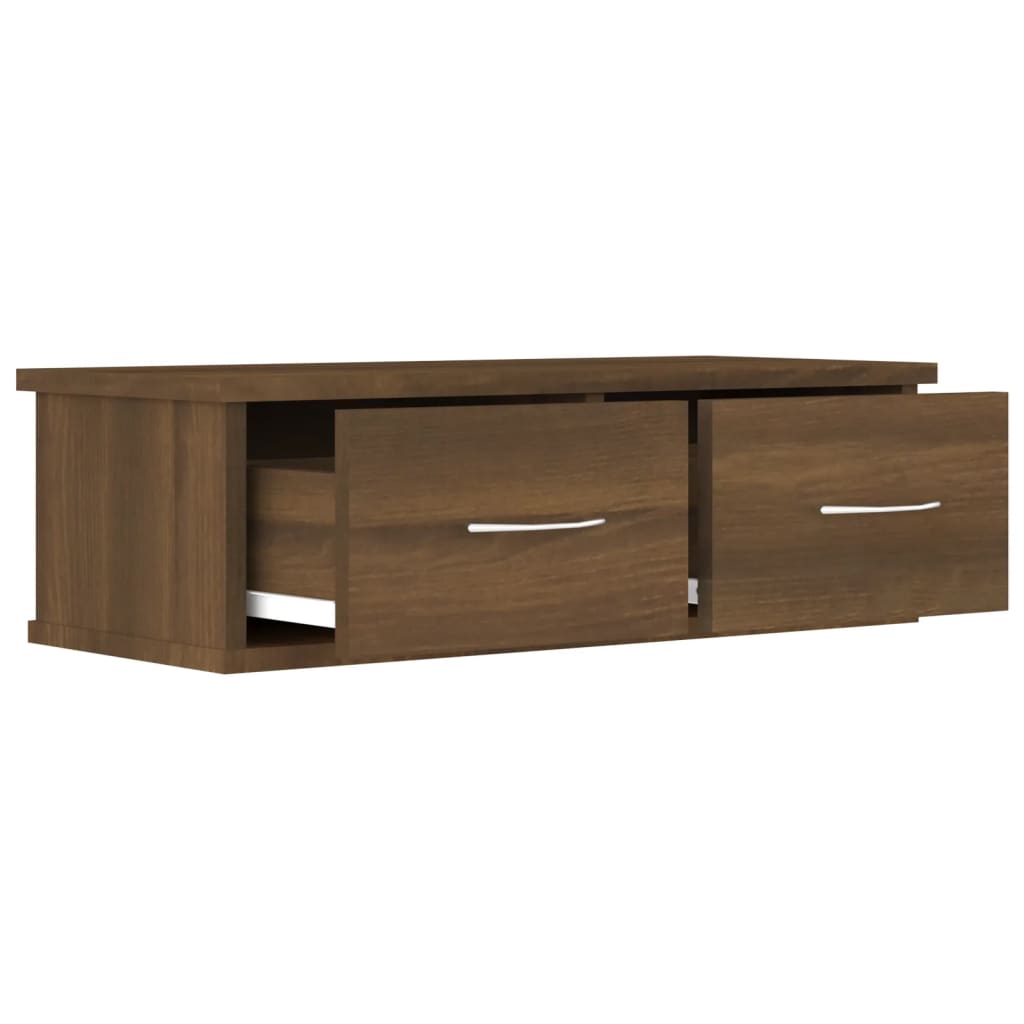 Wall cabinet, brown oak color, 60x26x18.5cm, wood