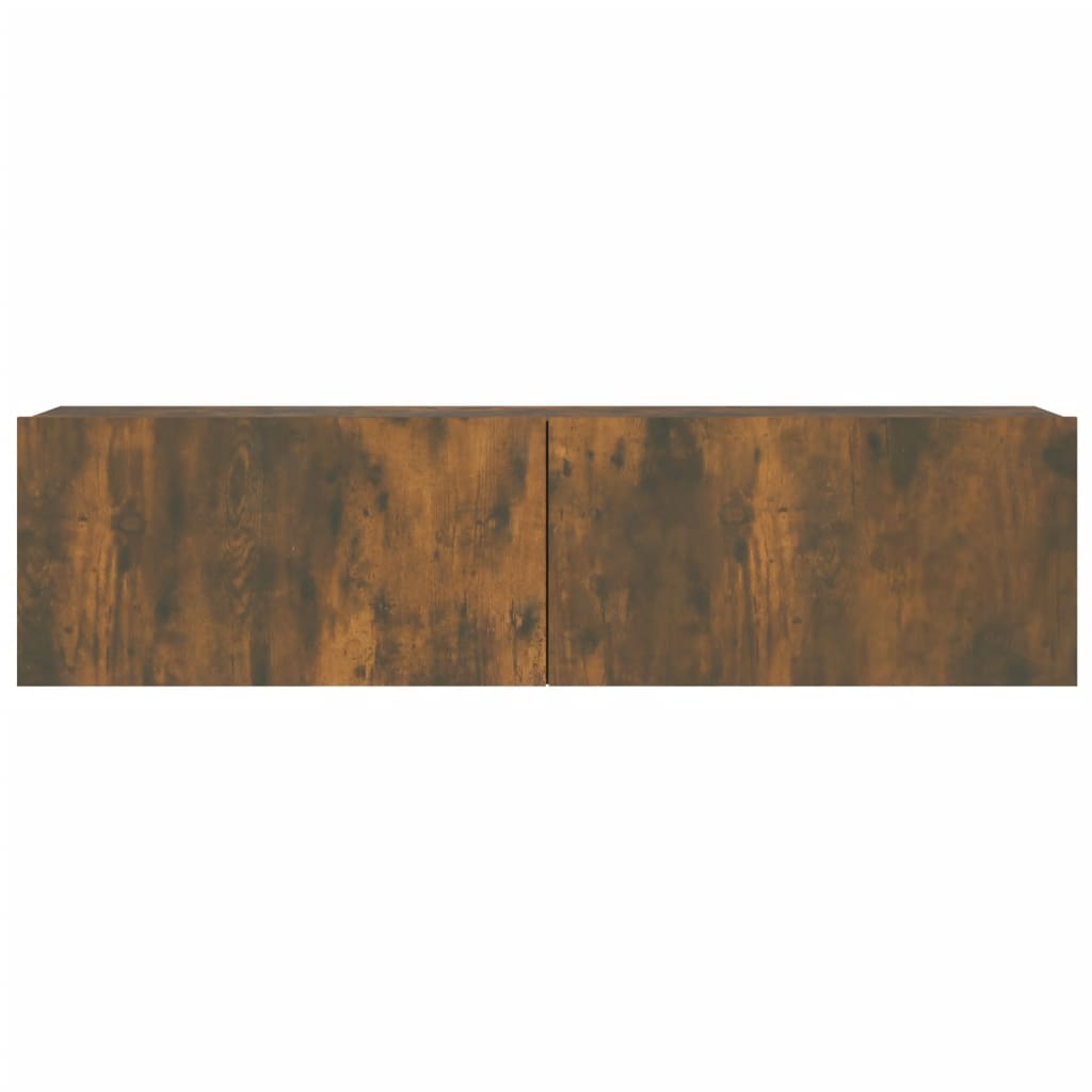 Wall-mounted TV cabinet, oak, 120x30x30 cm, wood