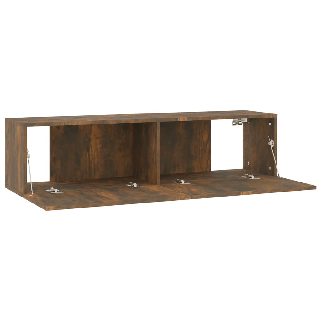 Wall-mounted TV cabinet, oak, 120x30x30 cm, wood
