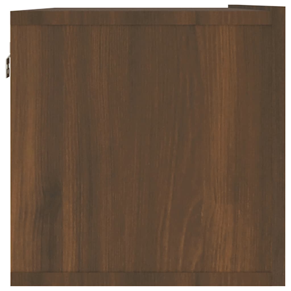 Sieninė televizoriaus spintelė, ruda, 120x30x30 cm, mediena
