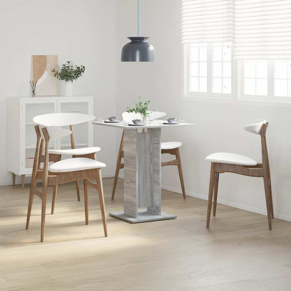 Bistro table, grey oak, 60x60x75cm, engineered wood