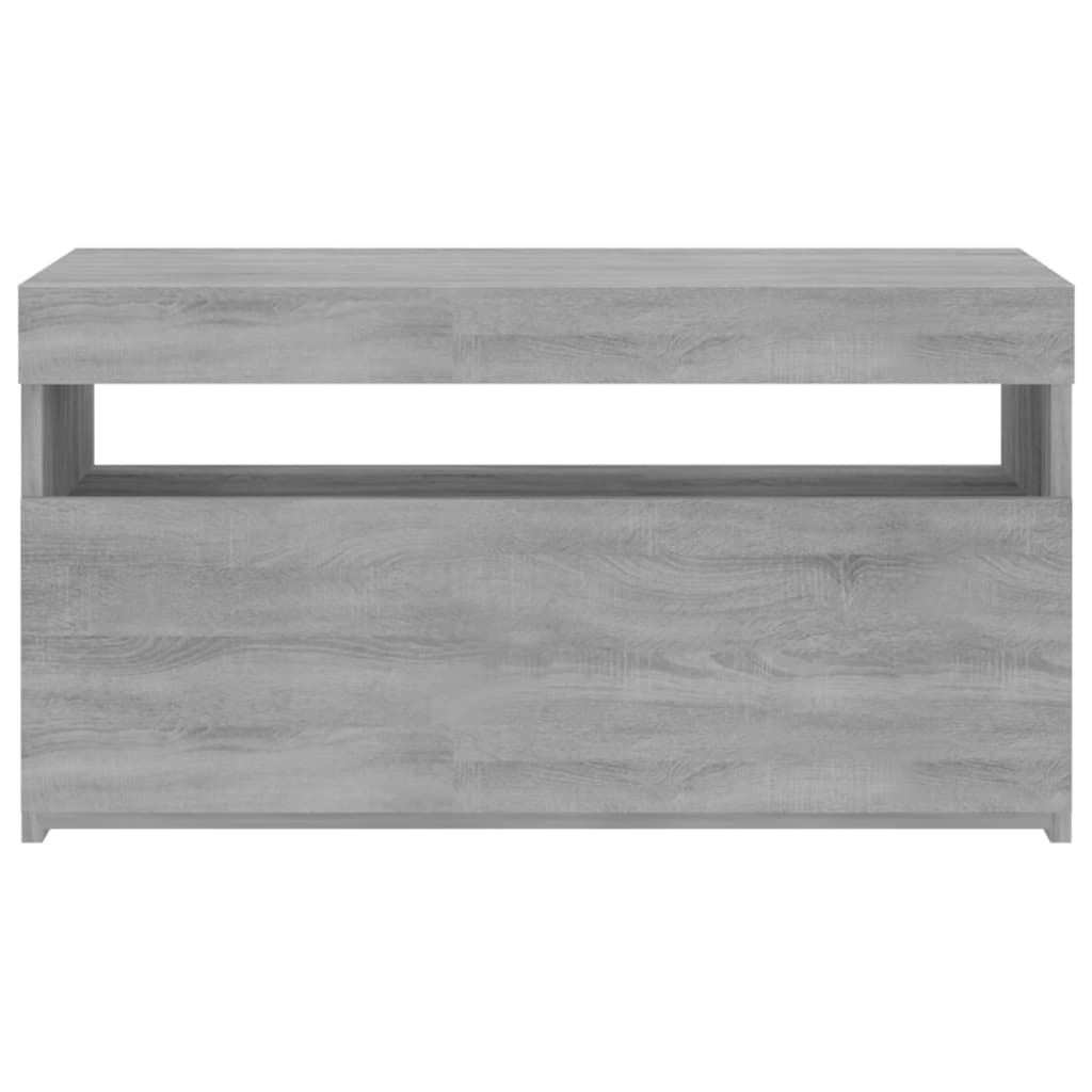 Televizoriaus spintelė su LED apšvietimu, pilka, 75x35x40cm