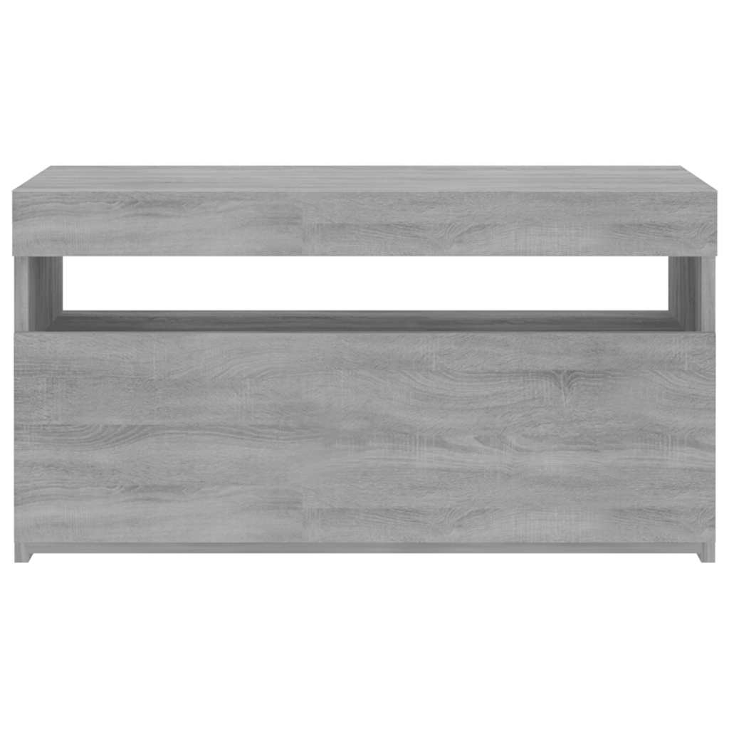 Televizoriaus spintelė su LED apšvietimu, pilka, 75x35x40cm