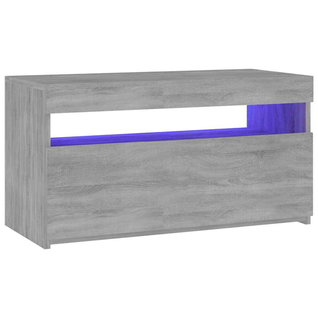 Televizoriaus spintelė su LED apšvietimu, pilka, 75x35x40cm