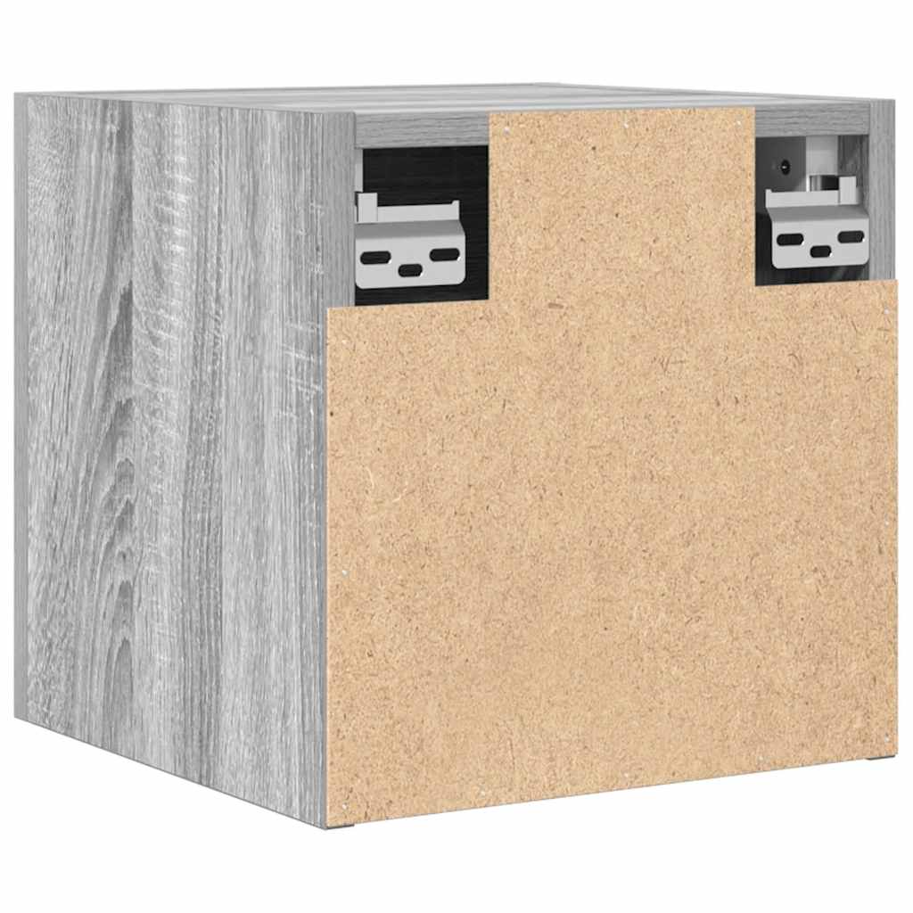 Sieninės televizoriaus spintelės, 2vnt., pilkos, 30,5x30x30cm