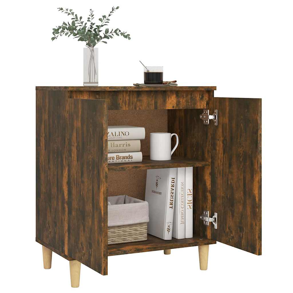 Side cabinet, smoke oak color, 60x35x70cm, wood