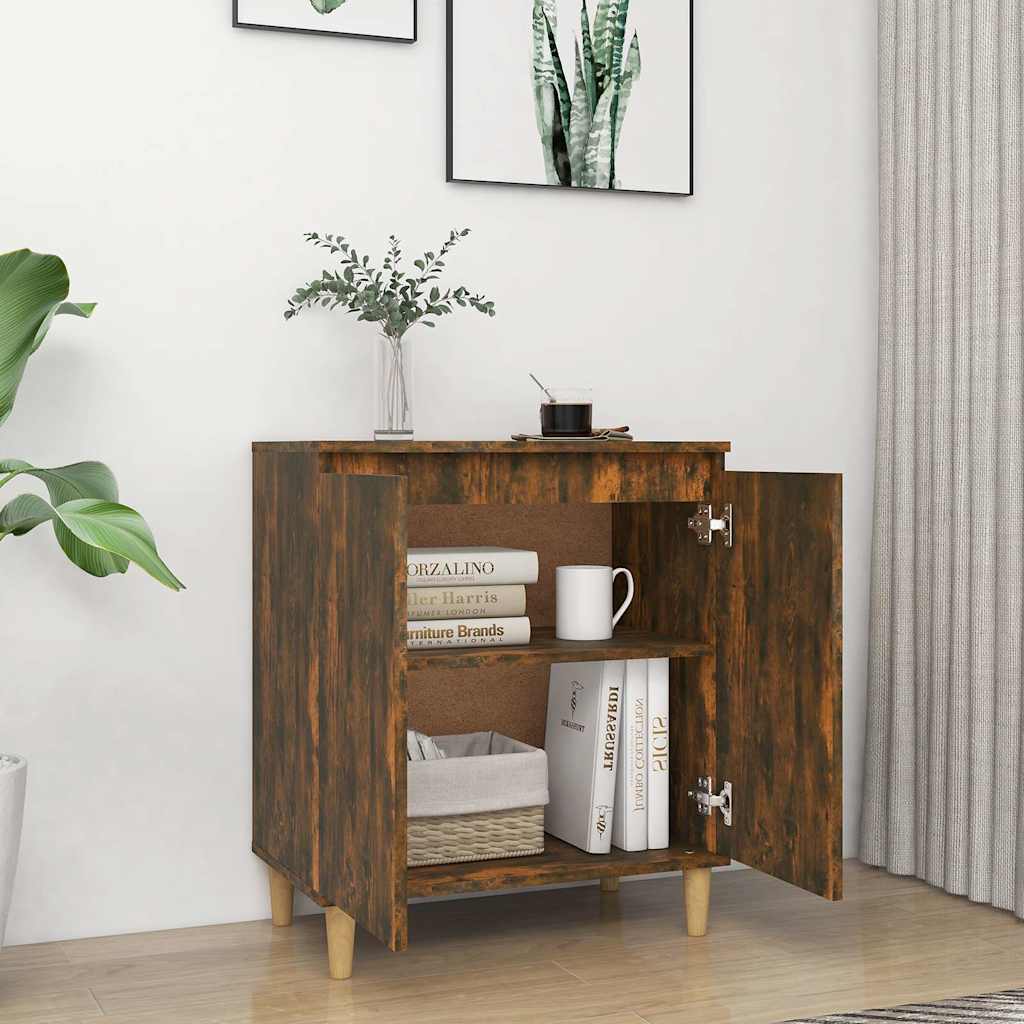 Side cabinet, smoke oak color, 60x35x70cm, wood
