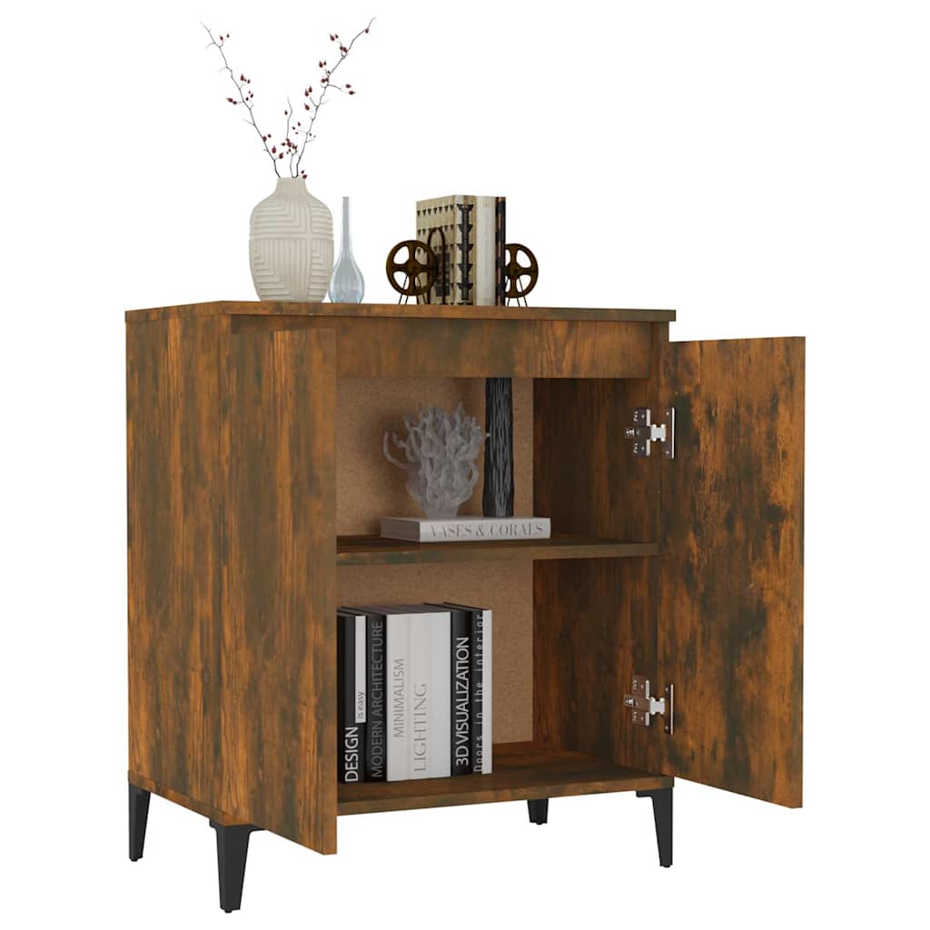 Side cabinet, smoked oak color, 60x35x70cm, wood