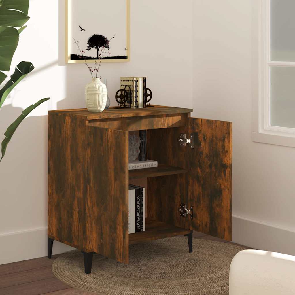 Side cabinet, smoked oak color, 60x35x70cm, wood