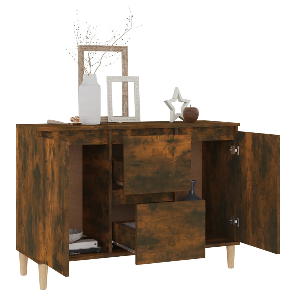Sideboard, smoky oak, 101x35x70cm, engineered wood