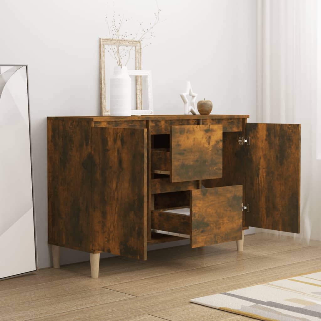 Sideboard, smoky oak, 101x35x70cm, engineered wood