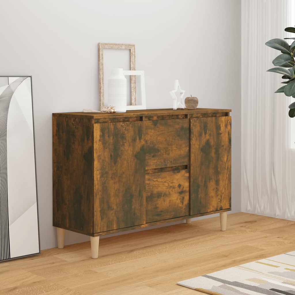 Sideboard, smoky oak, 101x35x70cm, engineered wood