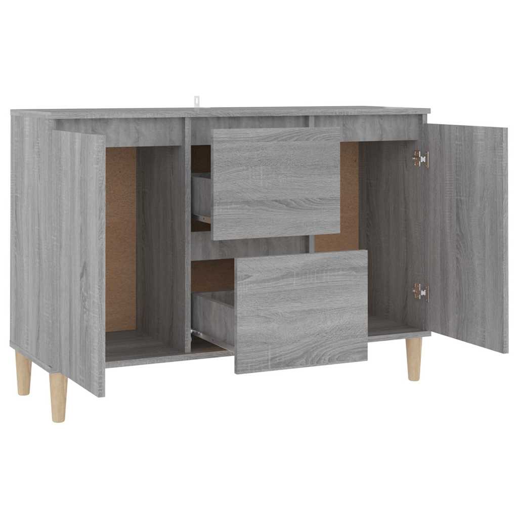 Sideboard, grey oak, 101x35x70cm, engineered wood