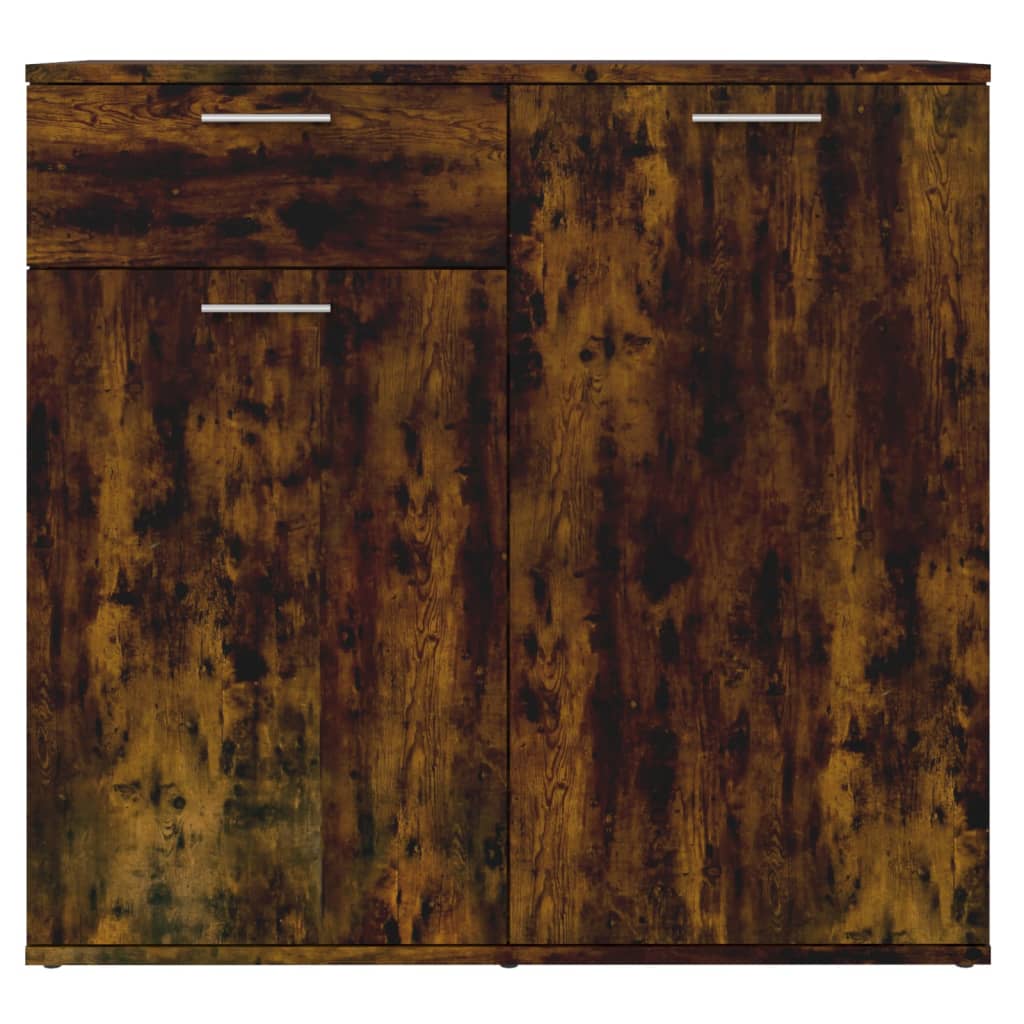 Side cabinet, smoked oak, 80x36x75cm, wood