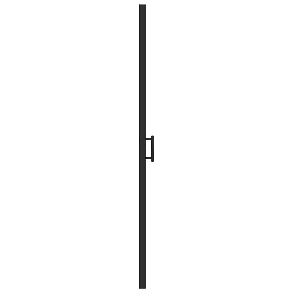 Shower doors, black, 100x178cm, glass, semi-frosted