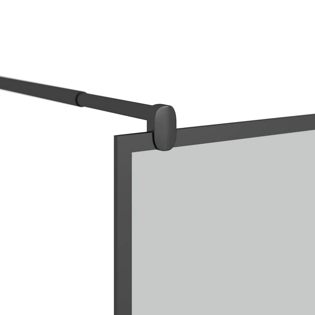 Shower screen, black, 90x195cm, dark ESG glass