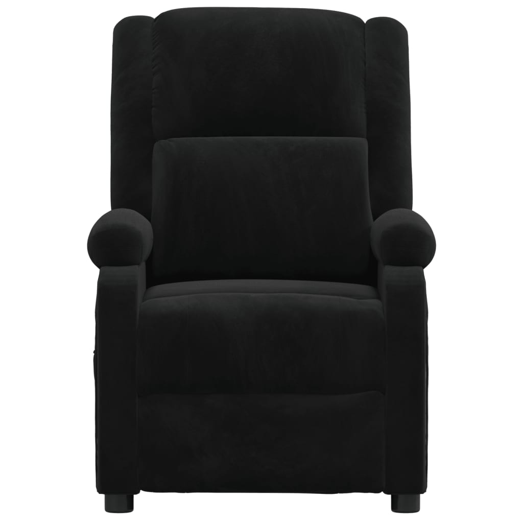 Electric recliner, black, velvet