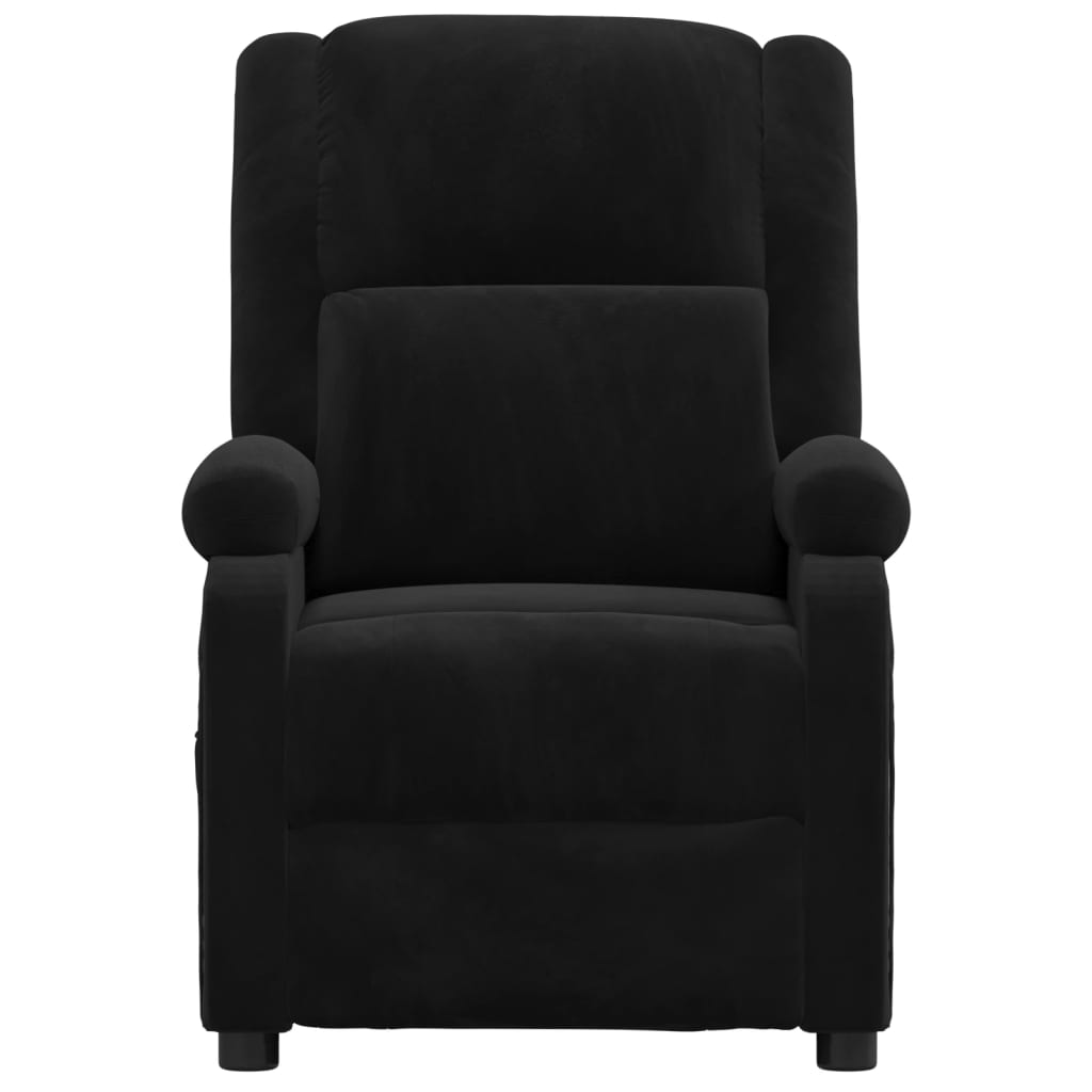 Electric massage chair, black, velvet