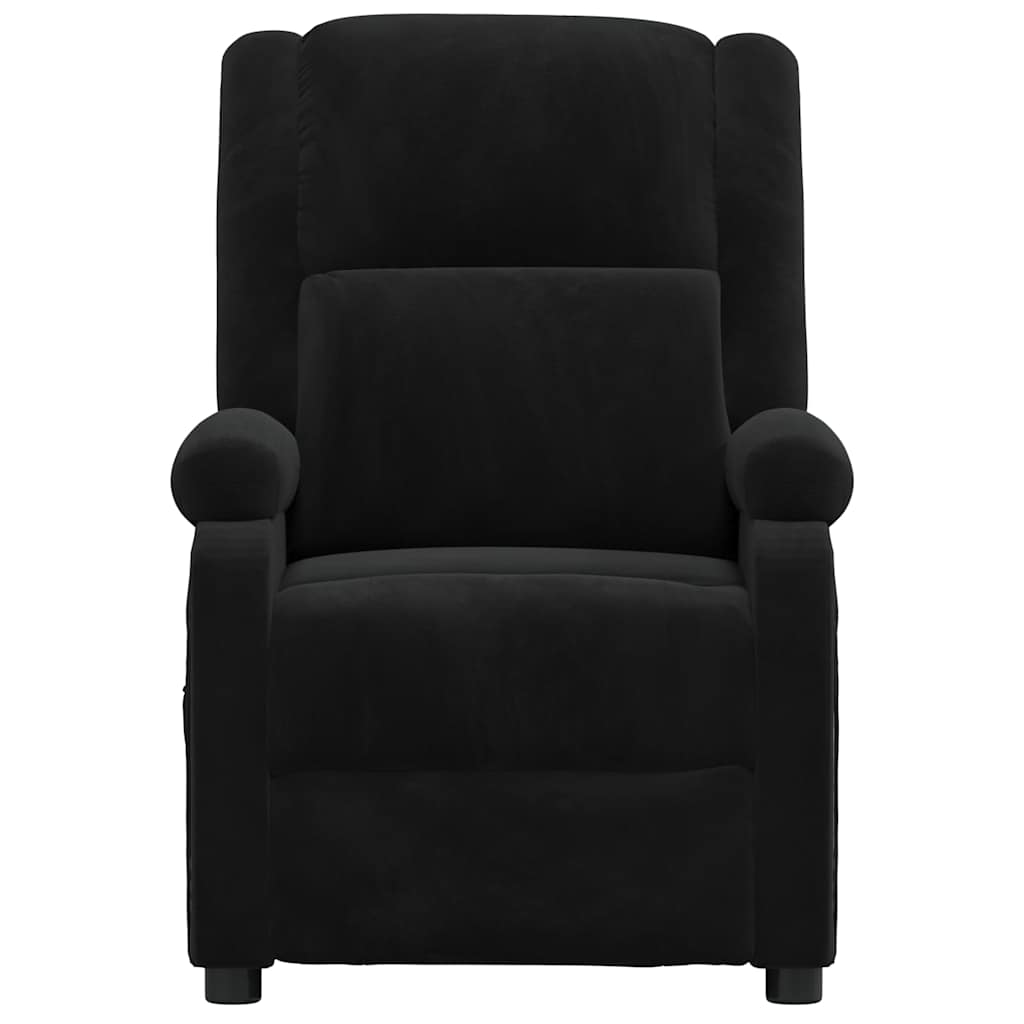 Electric massage chair, black, velvet