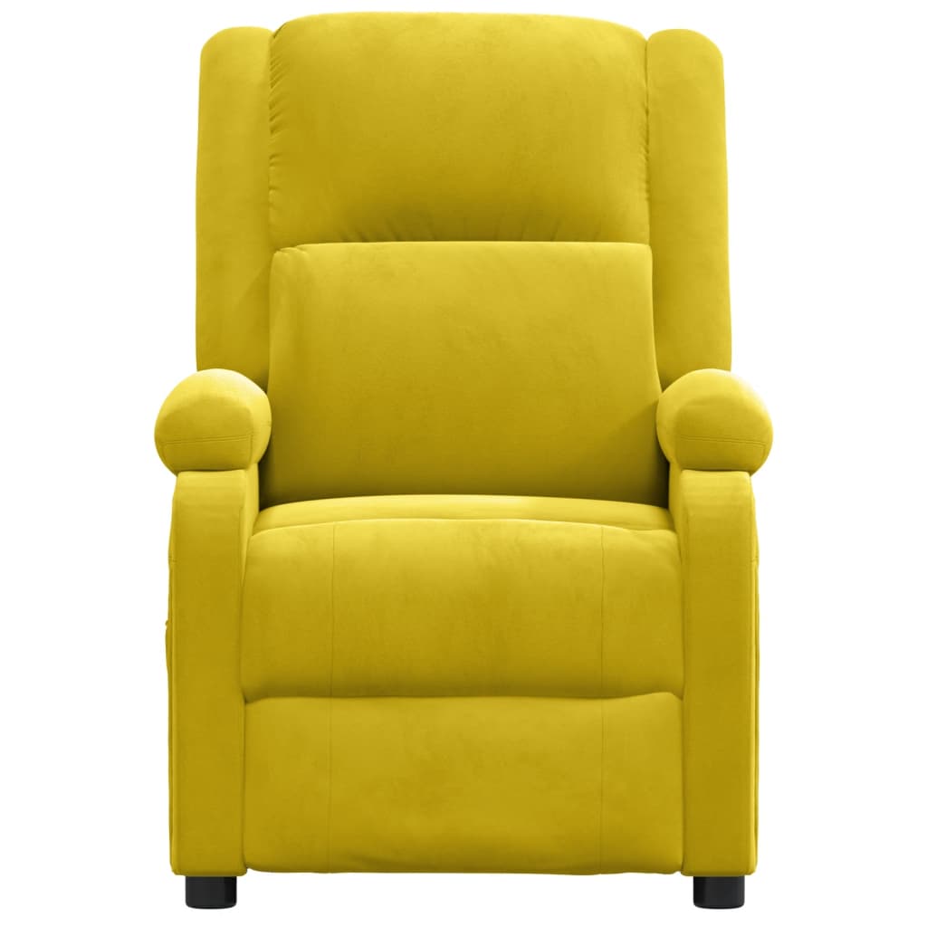 Electric massage chair, yellow, velvet