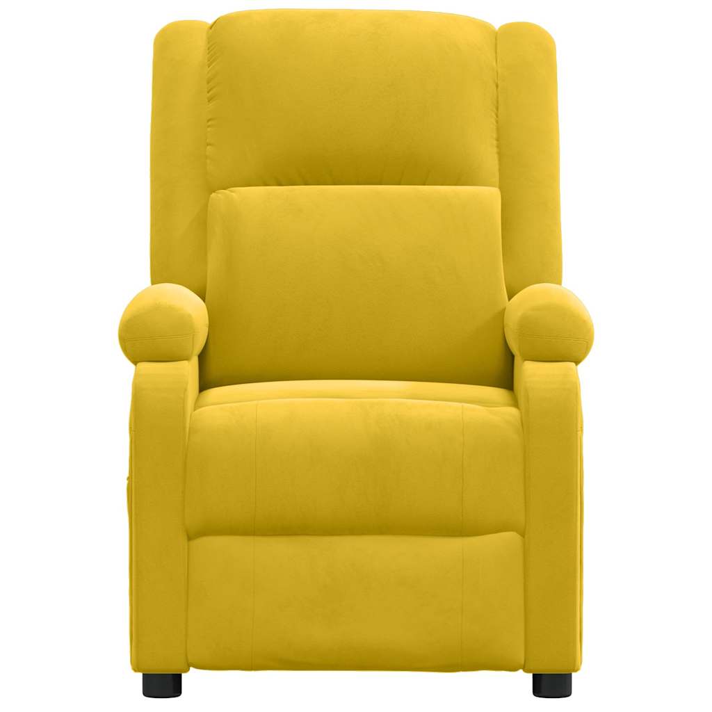 Electric massage chair, yellow, velvet