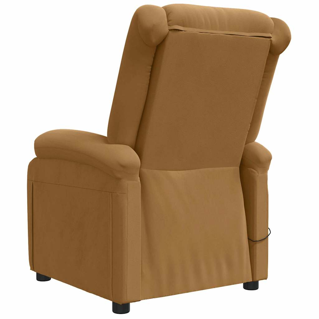 Electric massage chair, brown, velvet