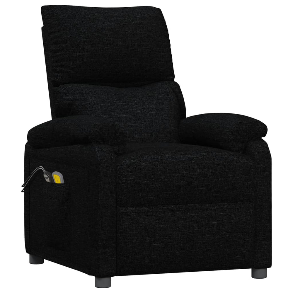 Electric massage chair, black, fabric