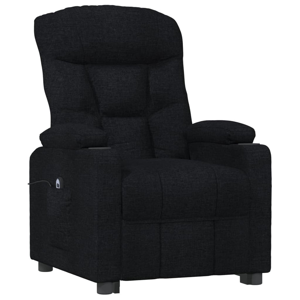 Electric reclining chair, black, fabric