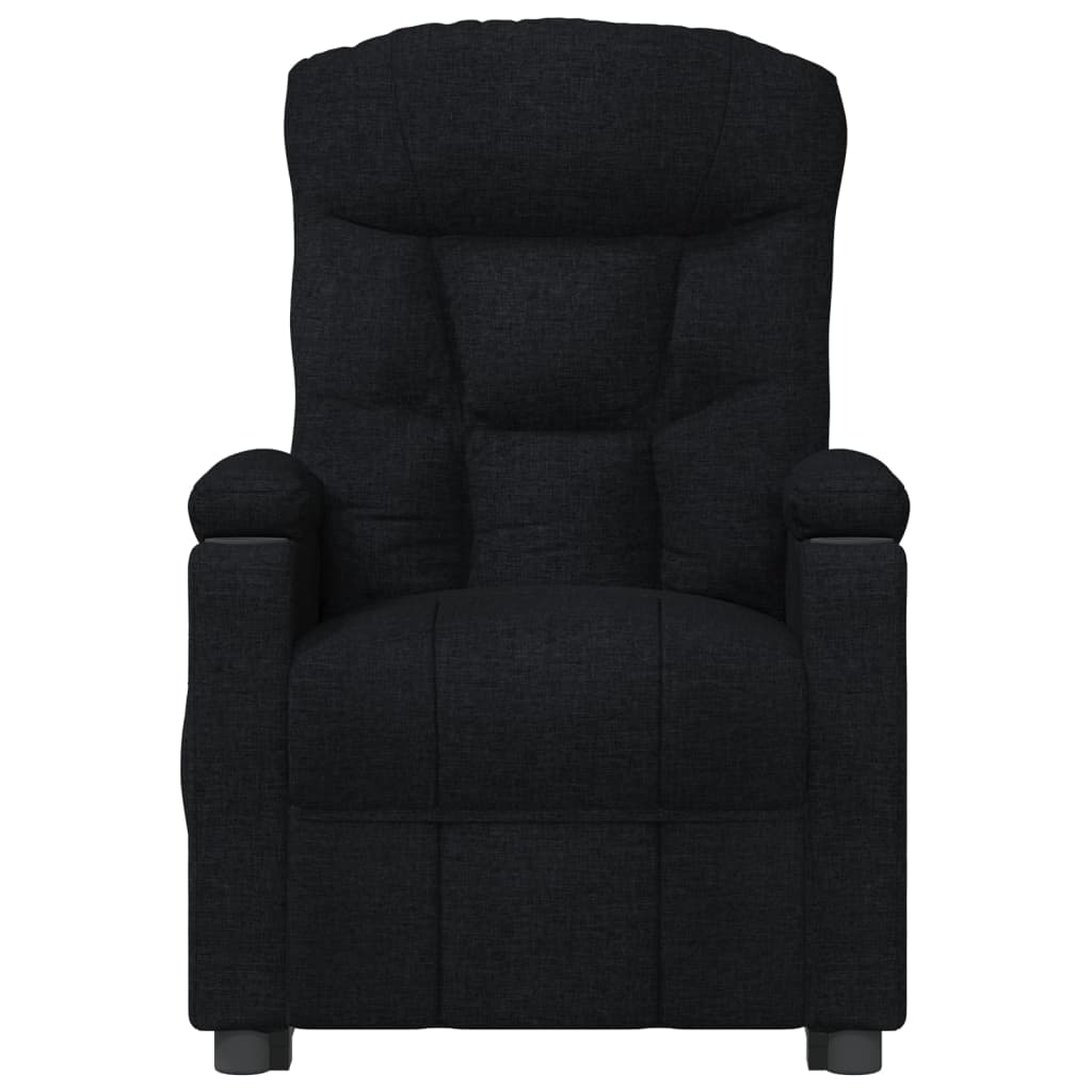 Electric reclining chair, black, fabric