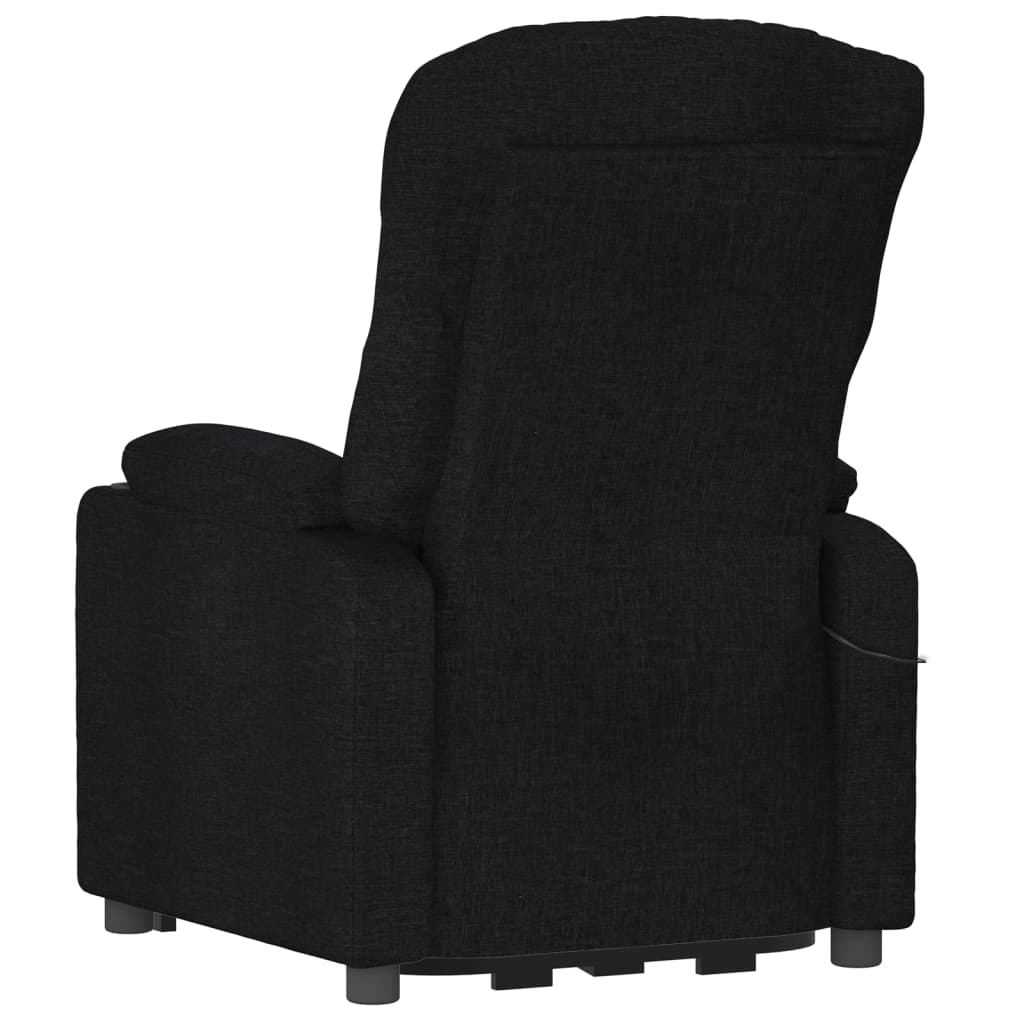 Electric reclining chair, black, fabric