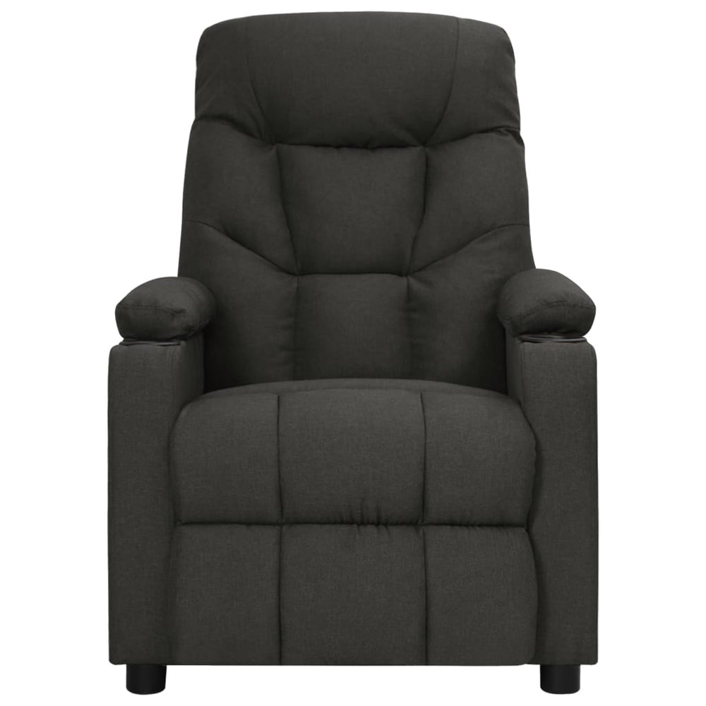 Electric massage chair, black, fabric