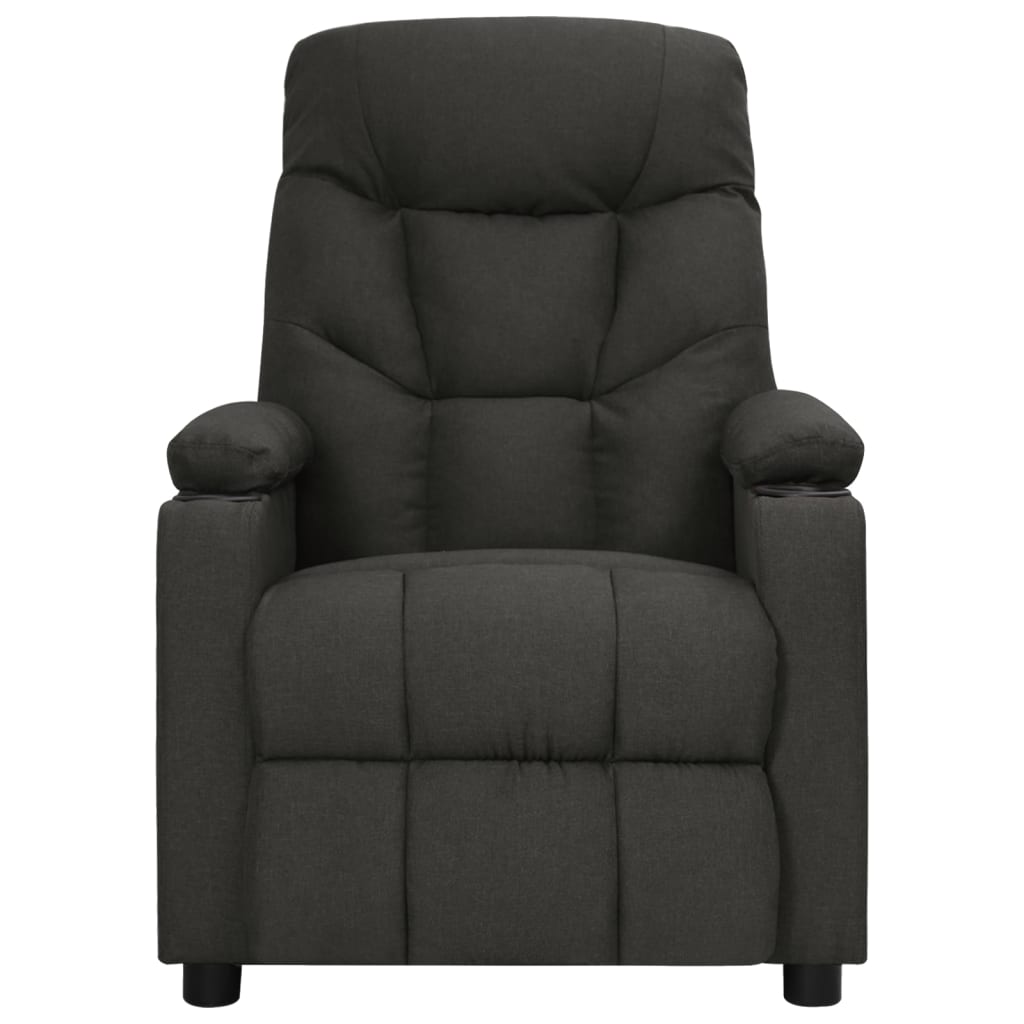 Electric massage chair, black, fabric