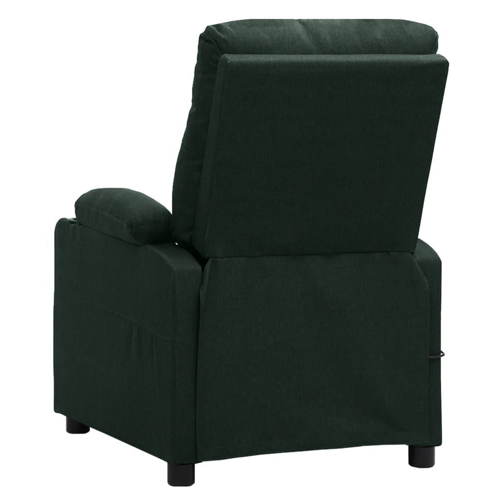 Electric recliner, dark green, fabric