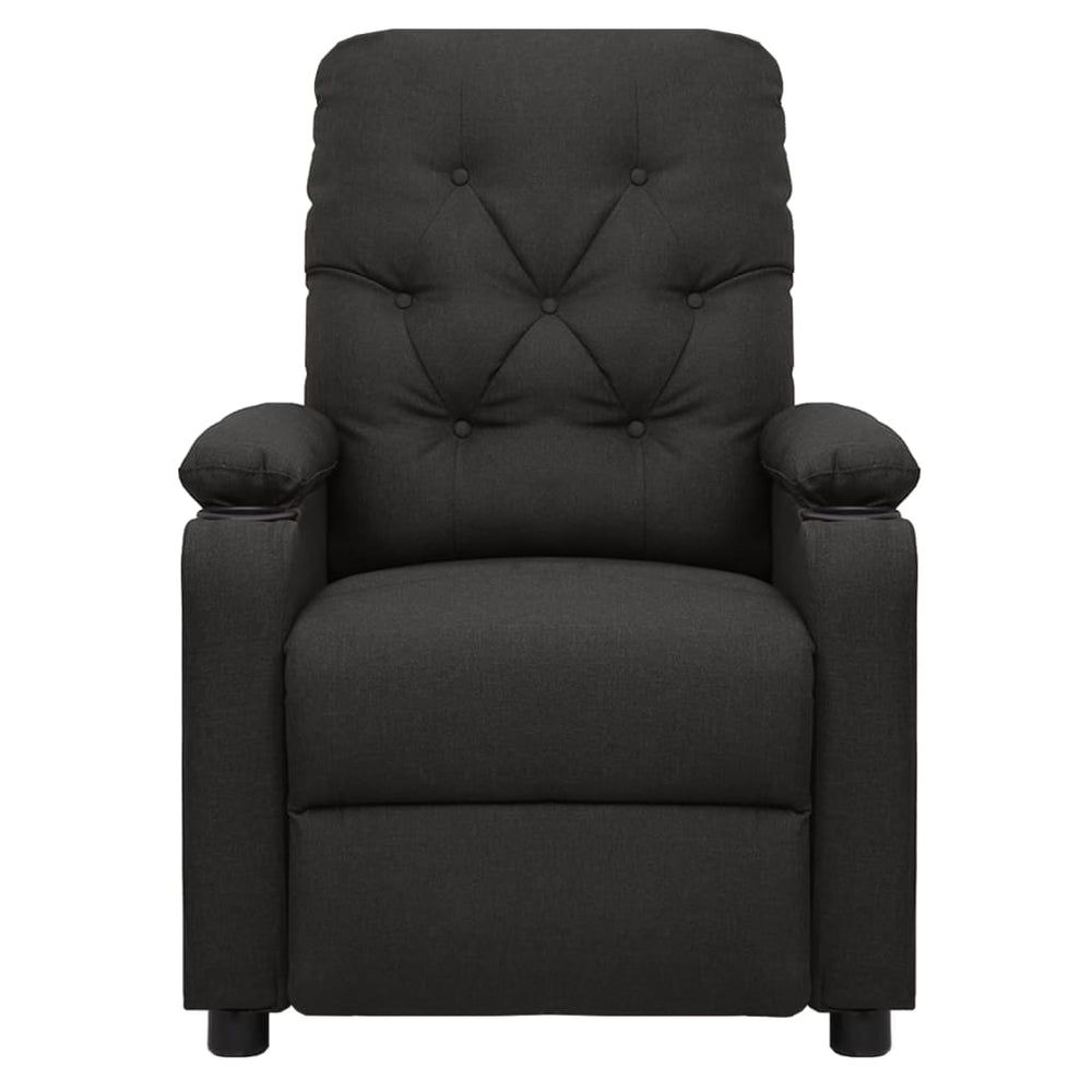 Electric massage chair, black, fabric