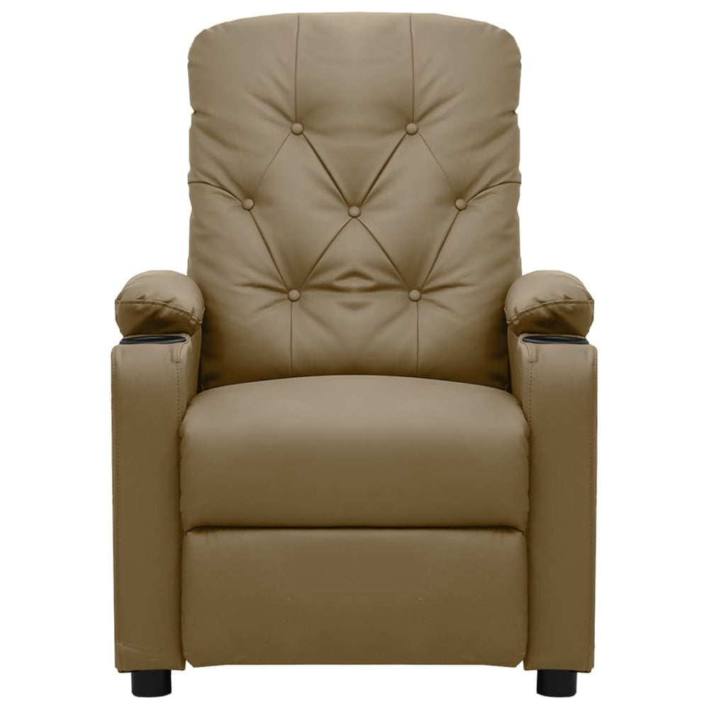 Electric massage chair, cappuccino color, artificial leather