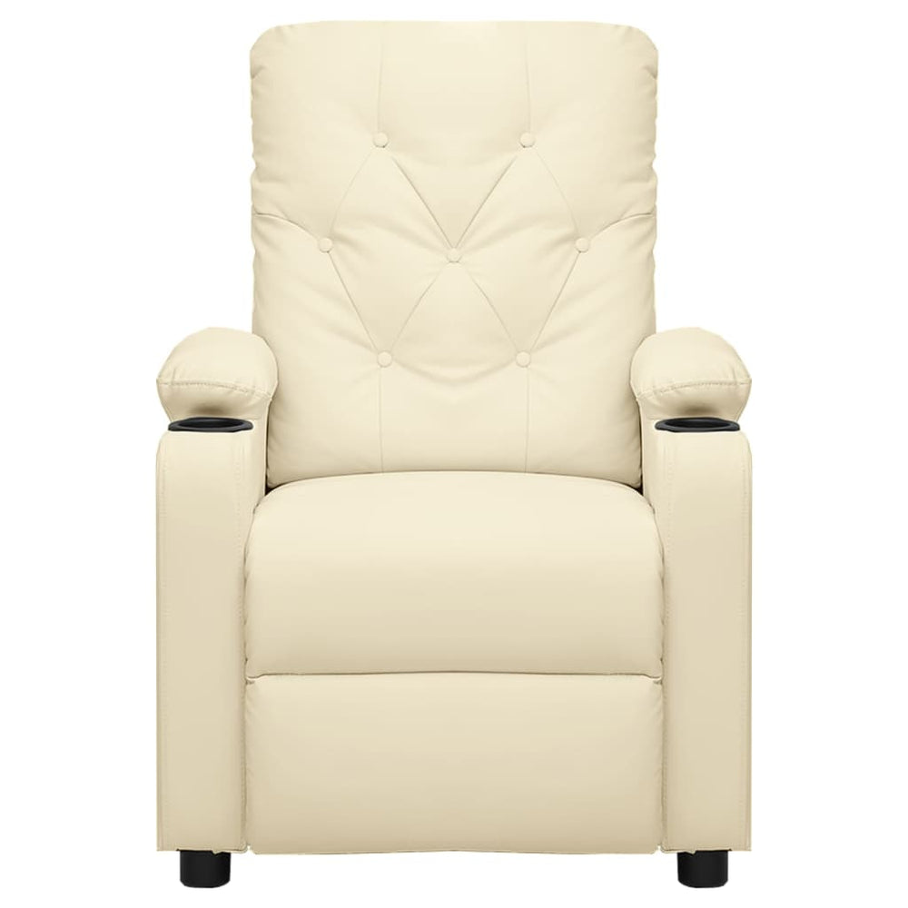 Electric massage chair, cream, artificial leather