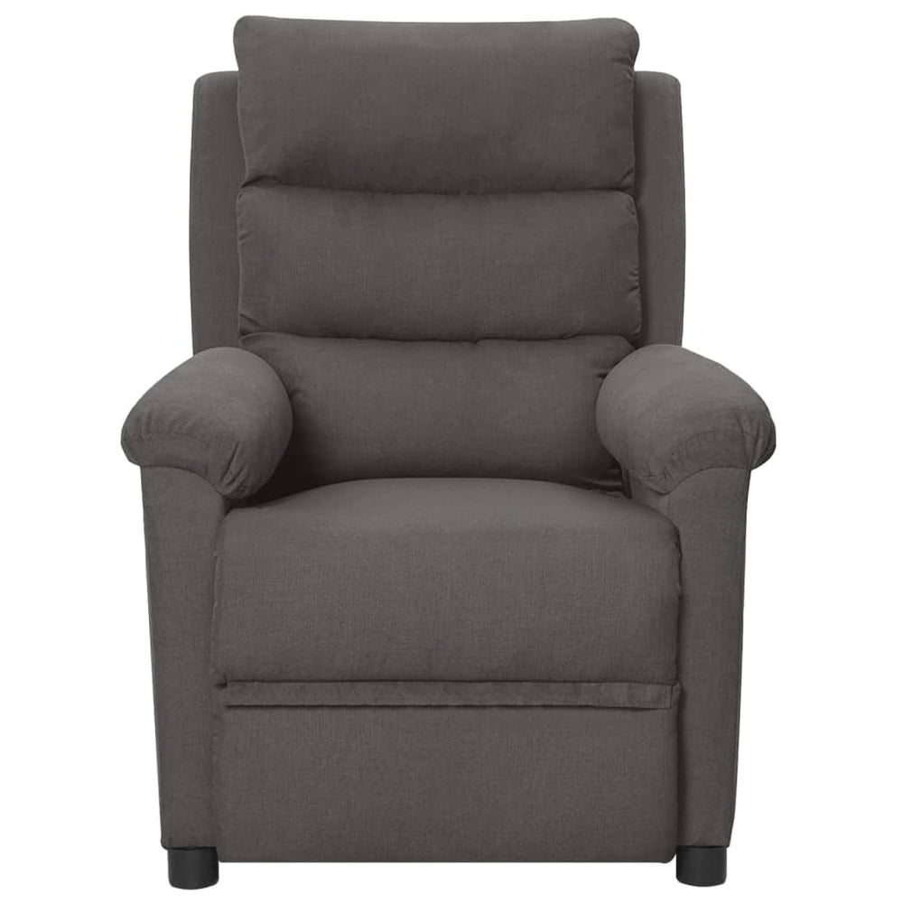 Electric recliner, dark grey, fabric
