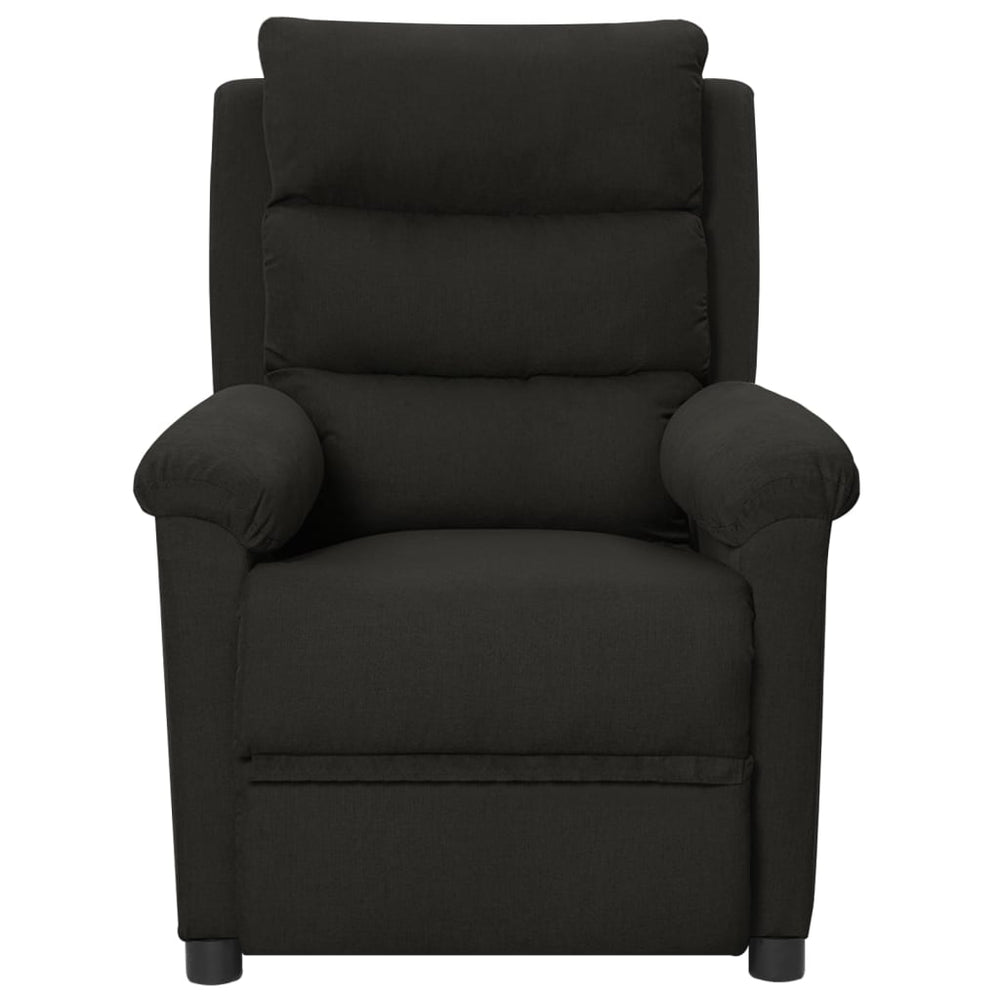 Electric massage chair, black, fabric